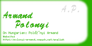 armand polonyi business card